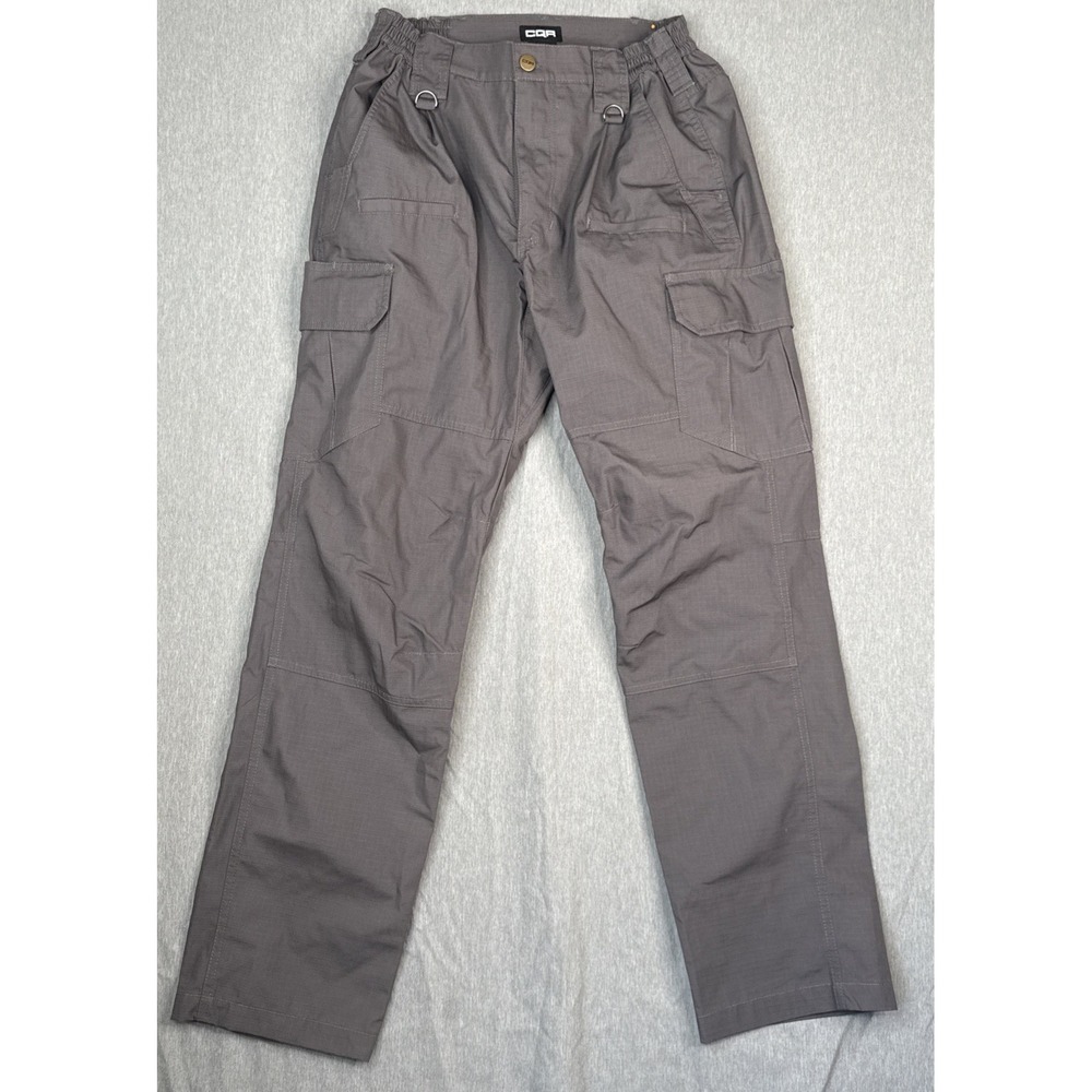 CQR Pants Men 30x32 Tatical Gray Cargo Ripstop Utility Charcoal Utility NWOT